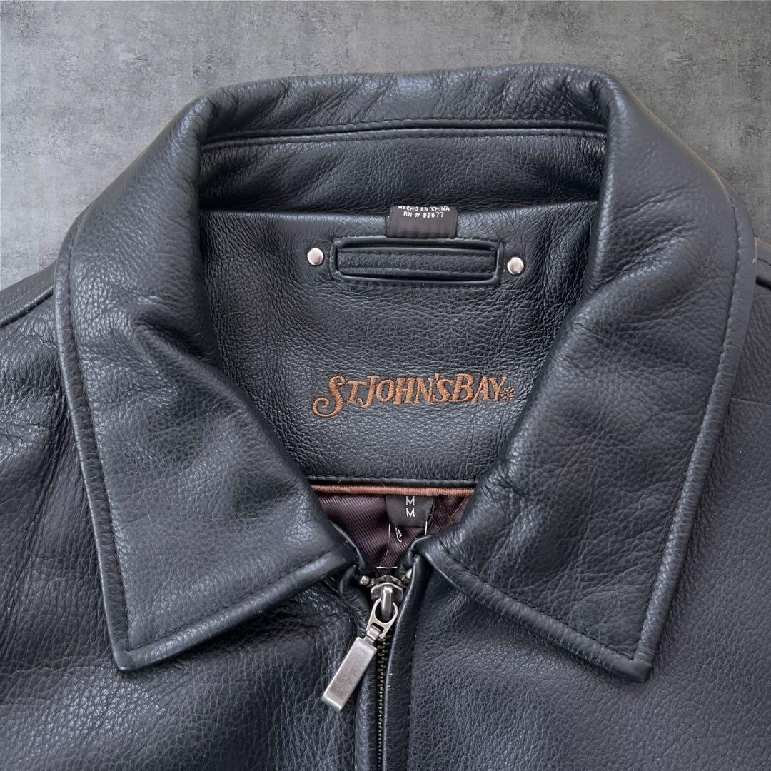 ST JOHN'S BAY LEATHER JACKET古着セントジョンズベイ