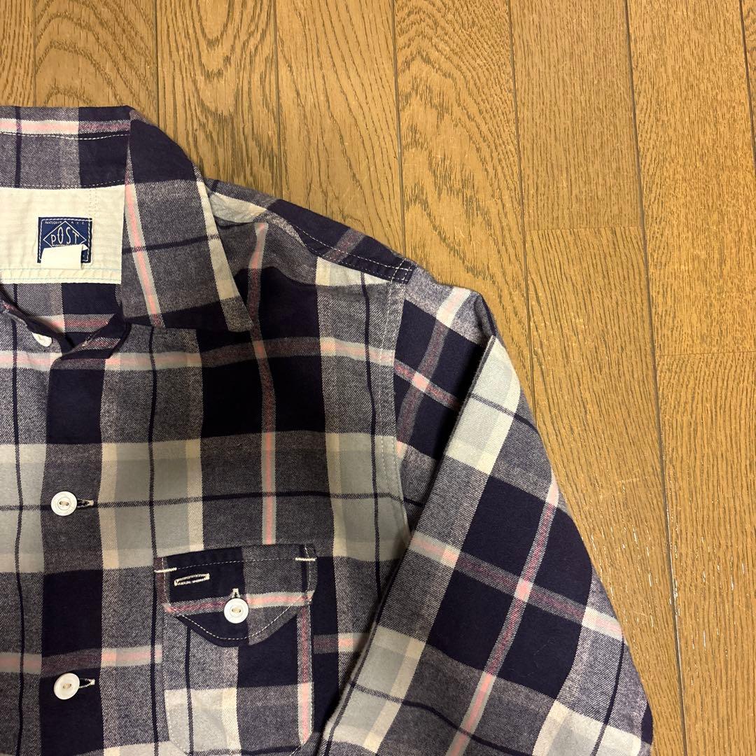 POST O'ALLS ポストオーバーオールズ ネルシャツ サイズS 美品