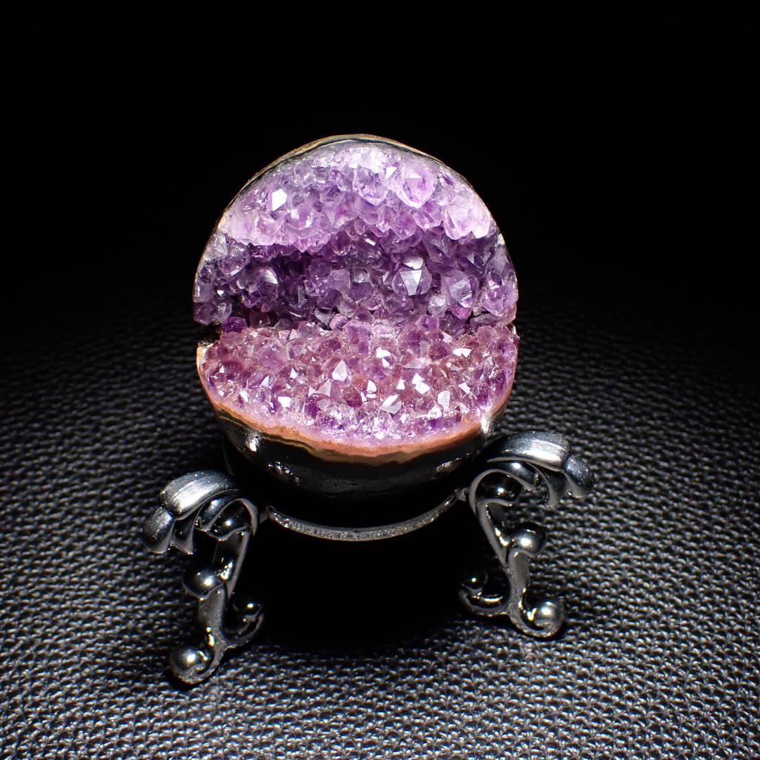 天然石 紫水晶 笑口 3 アメジストドーム 原石 ジオード 結晶 パワーストーン