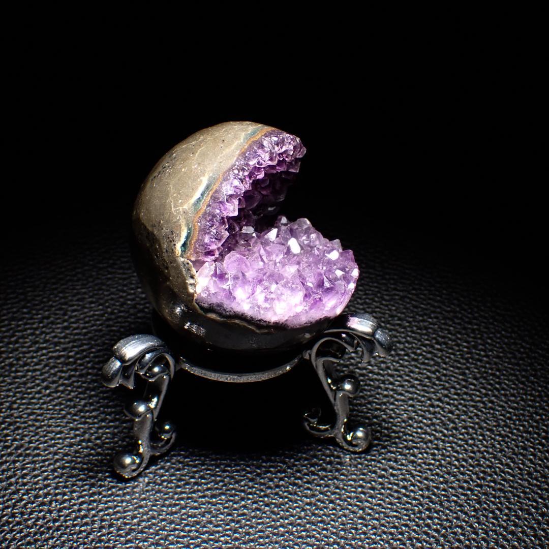 天然石 紫水晶 笑口 3 アメジストドーム 原石 ジオード 結晶 パワーストーン