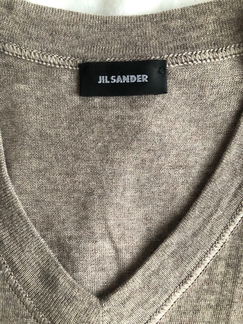 ・様　 JIL SANDER ウールニット　カットソー　ブラウン　メンズ