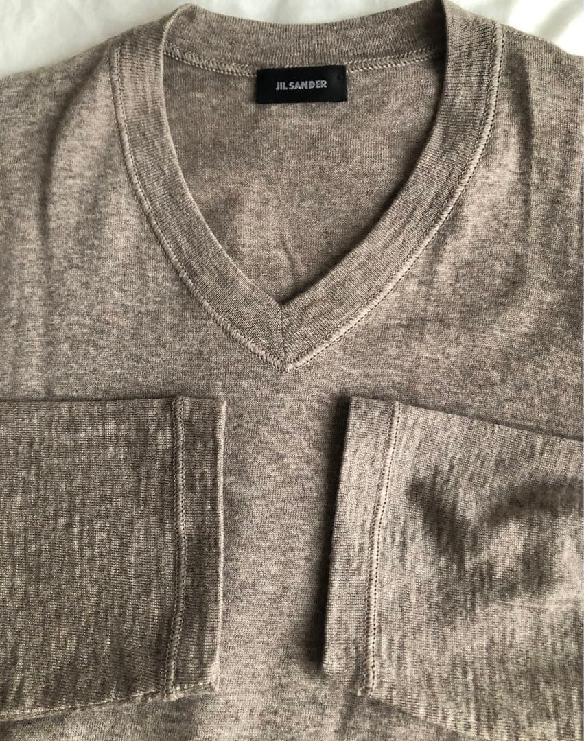・様　 JIL SANDER ウールニット　カットソー　ブラウン　メンズ