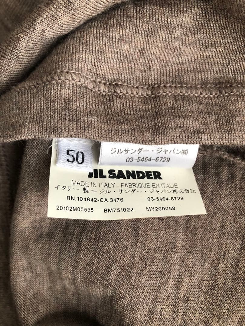 ・様　 JIL SANDER ウールニット　カットソー　ブラウン　メンズ