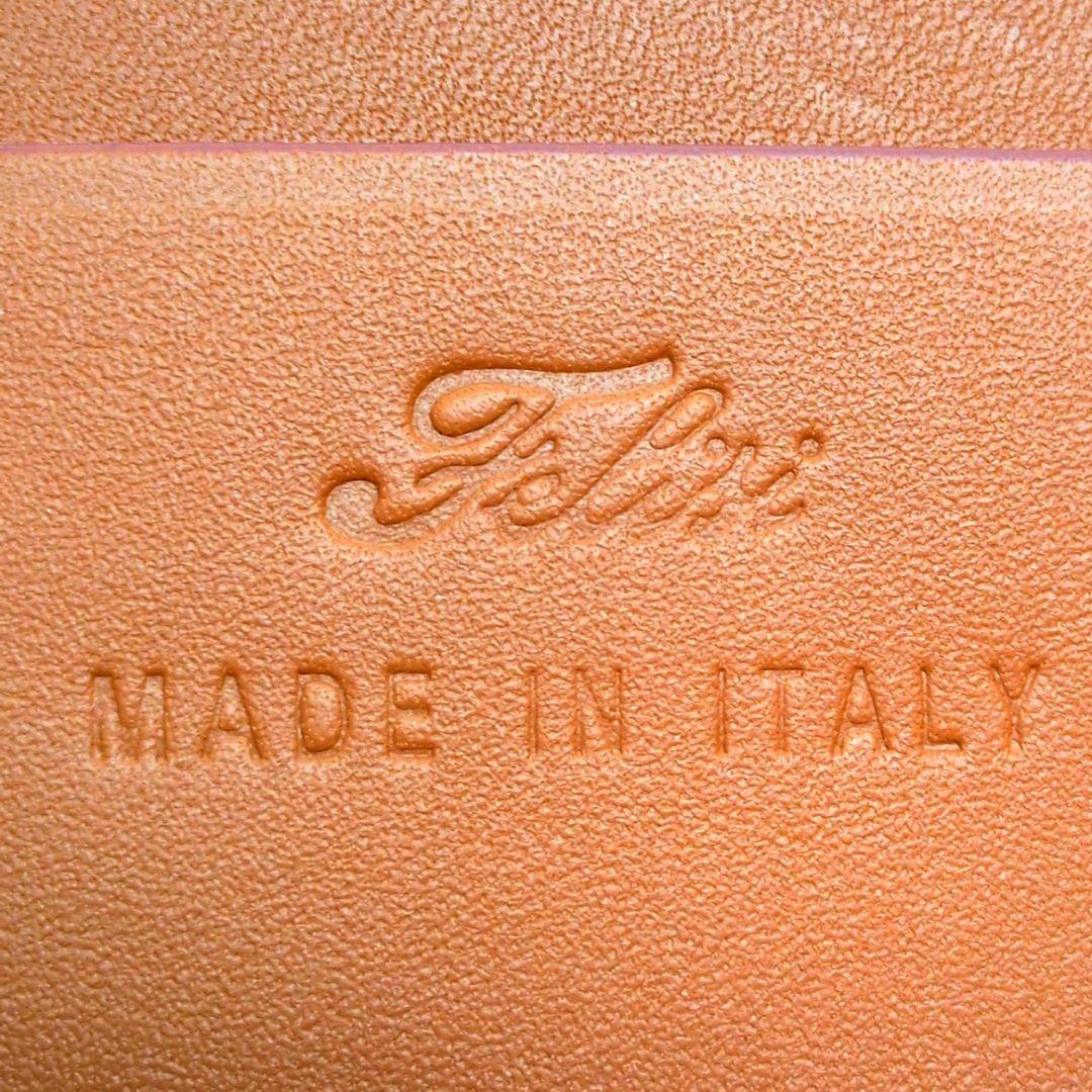 【未使用級】フェリージ　三つ折り財布　クロコ型押し　コンパクトウォレット　黒