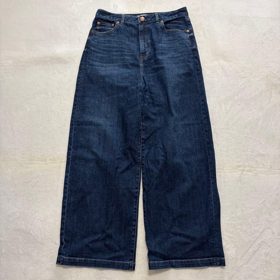 23区 DENIM ストレッチ ワイドパンツ デニム 大きいサイズ 46