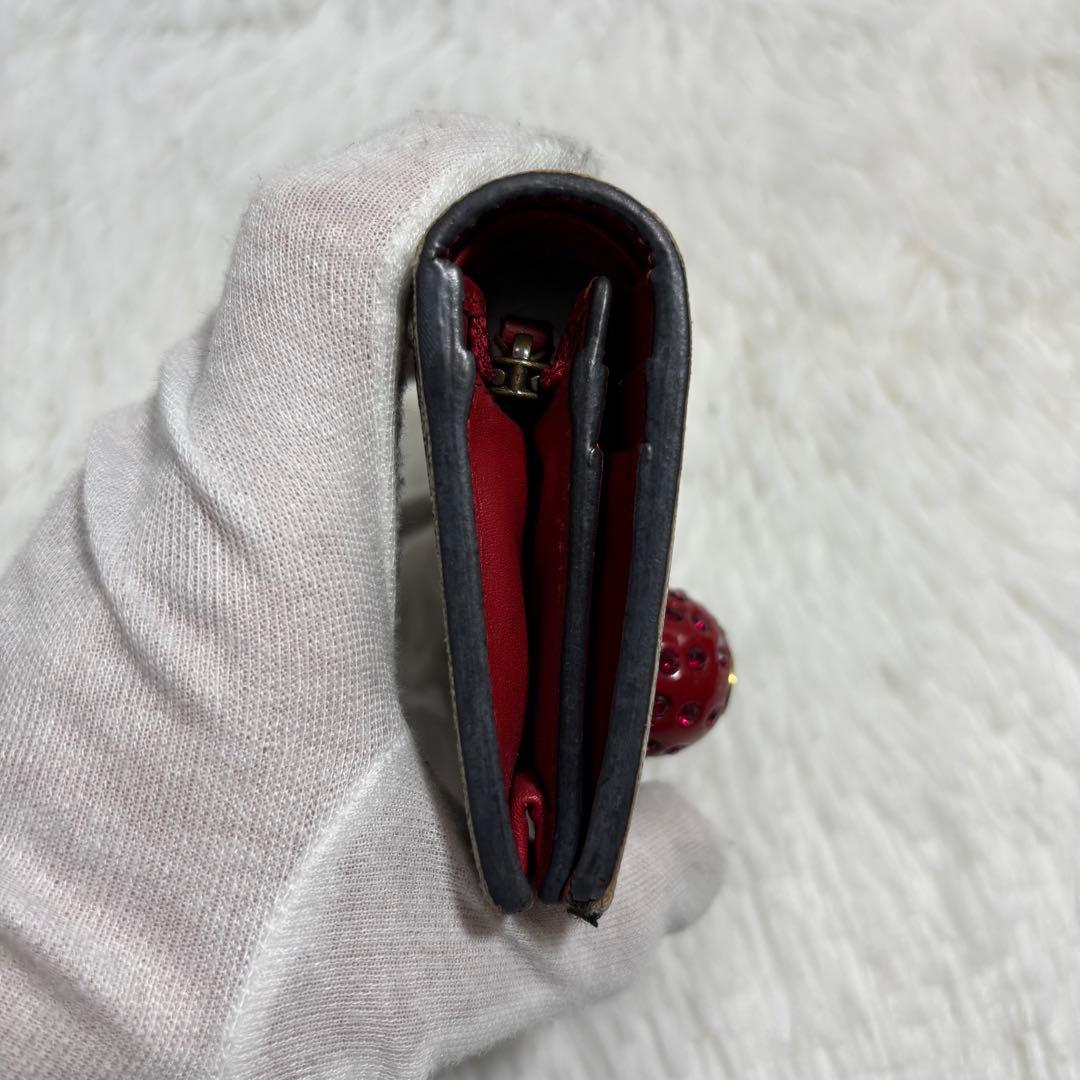 ✨美品✨ グッチ 二つ折り財布 チェリー さくらんぼ PVC GGスプリーム 赤