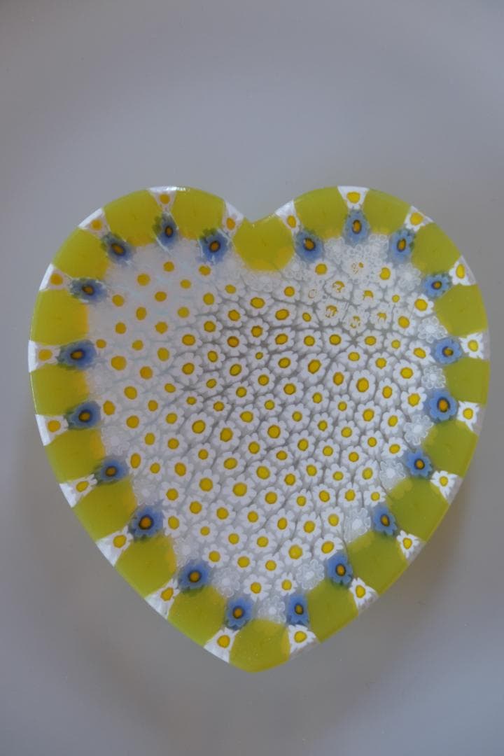 ベネチアンガラス ミルフィオリ プレート 小皿 ムラノガラス 田子美紀 藤田喬平