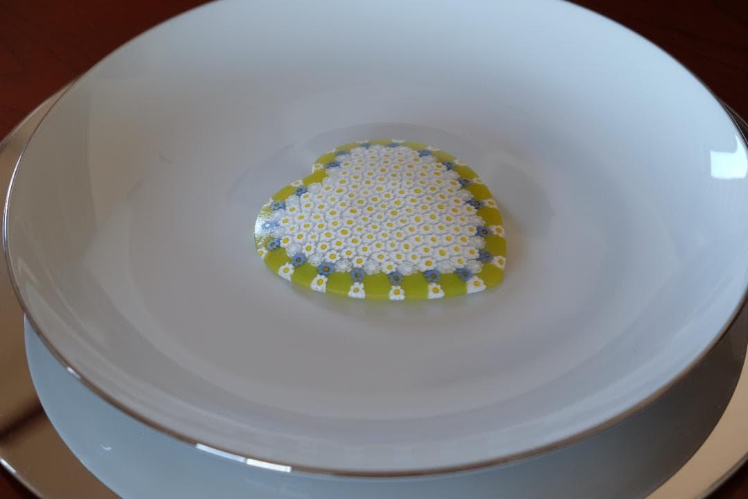 ベネチアンガラス ミルフィオリ プレート 小皿 ムラノガラス 田子美紀 藤田喬平