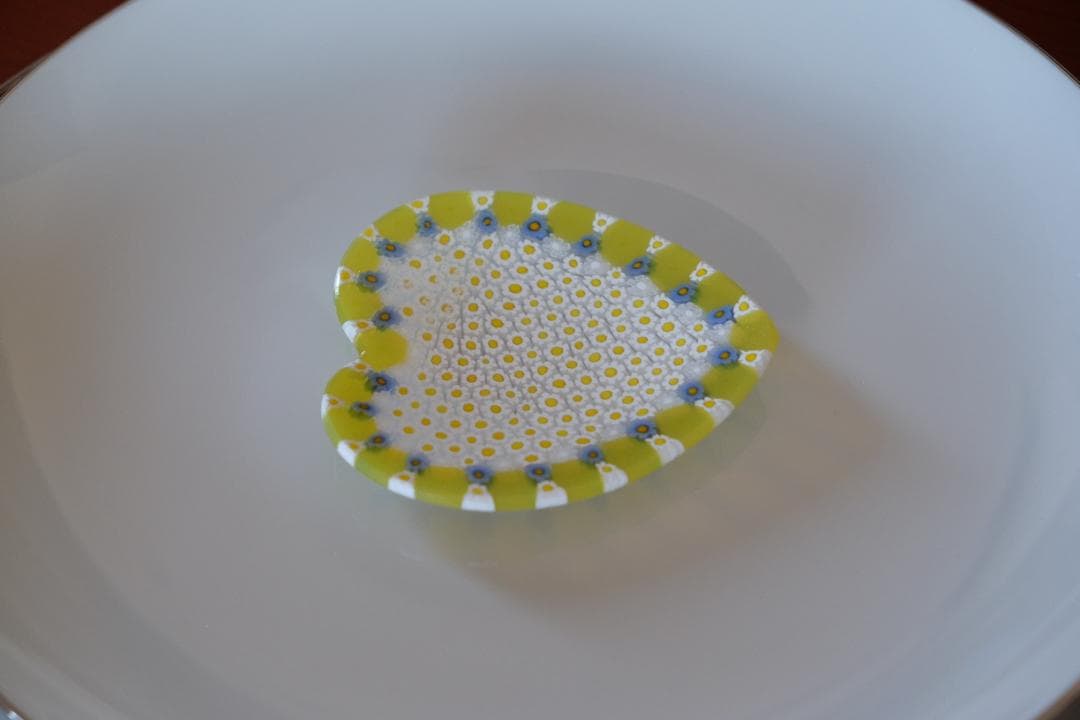 ベネチアンガラス ミルフィオリ プレート 小皿 ムラノガラス 田子美紀 藤田喬平