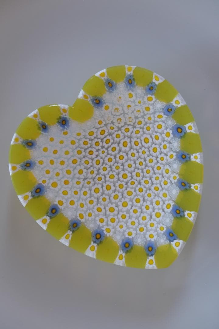 ベネチアンガラス ミルフィオリ プレート 小皿 ムラノガラス 田子美紀 藤田喬平