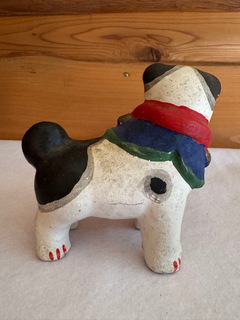 希少 中野土人形 奈良久雄 『鯛狆』郷土玩具 民藝 伝統文化 長野県