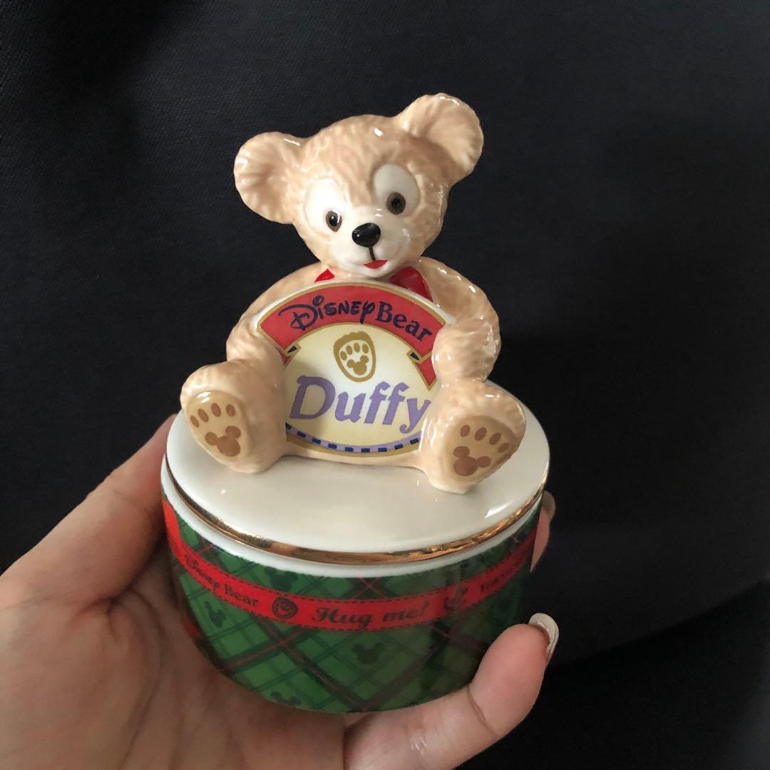 ディズニー　クリスマス　ダッフィ 初期　陶器　小物入れ