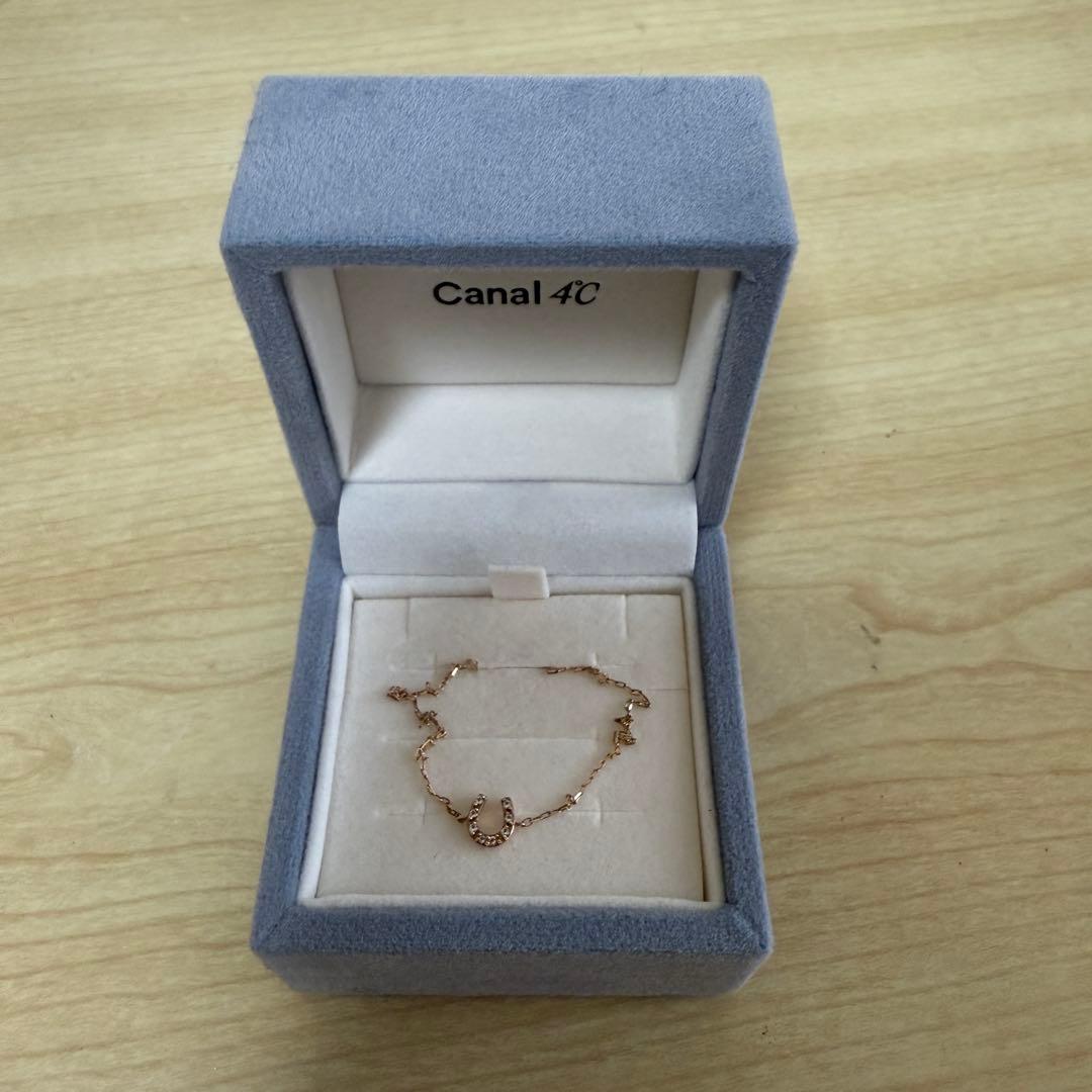 【美品】Canal 4°C K10ブレスレット 馬蹄モチーフ