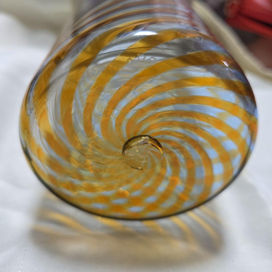 【希少】ムラーノグラス花瓶 サイン入り