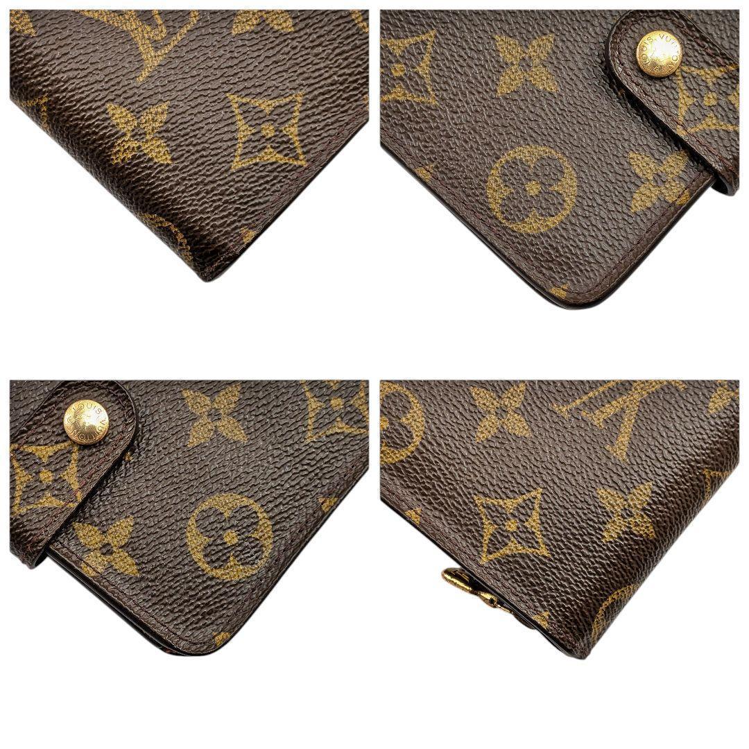 美品 ルイヴィトン モノグラム コンパクトジップ 折り財布 971