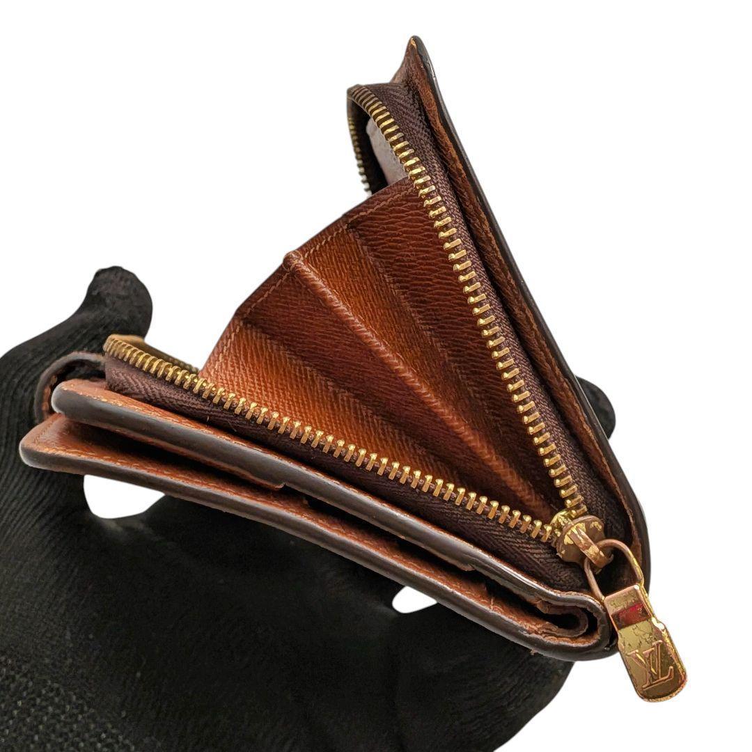美品 ルイヴィトン モノグラム コンパクトジップ 折り財布 971