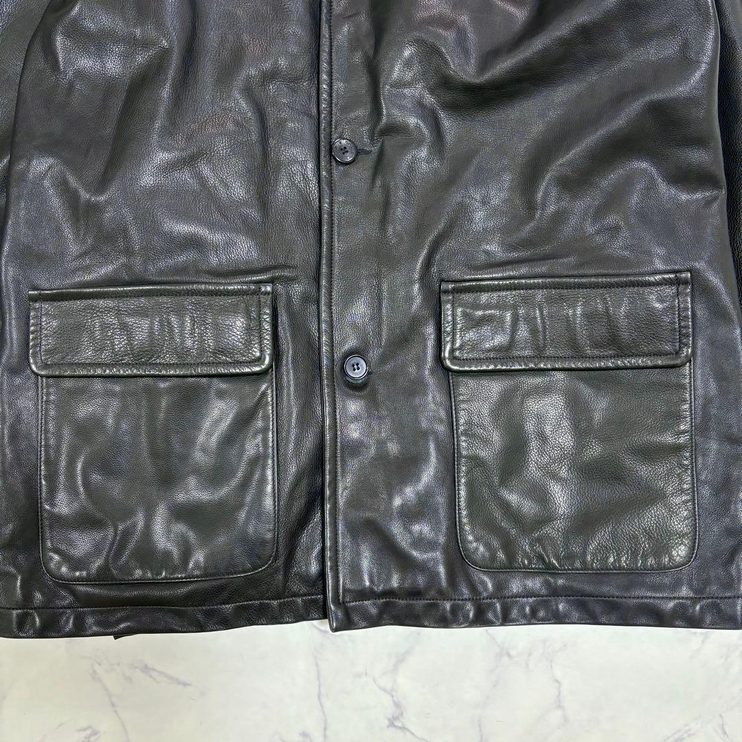 美品 COACH レザーコート XL フルグレインレザー ライナー取外し可 黒