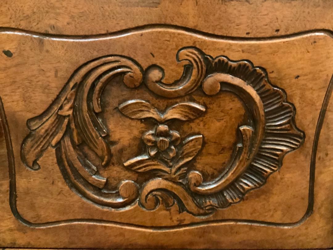 フランス　天板大理石アンティークラック