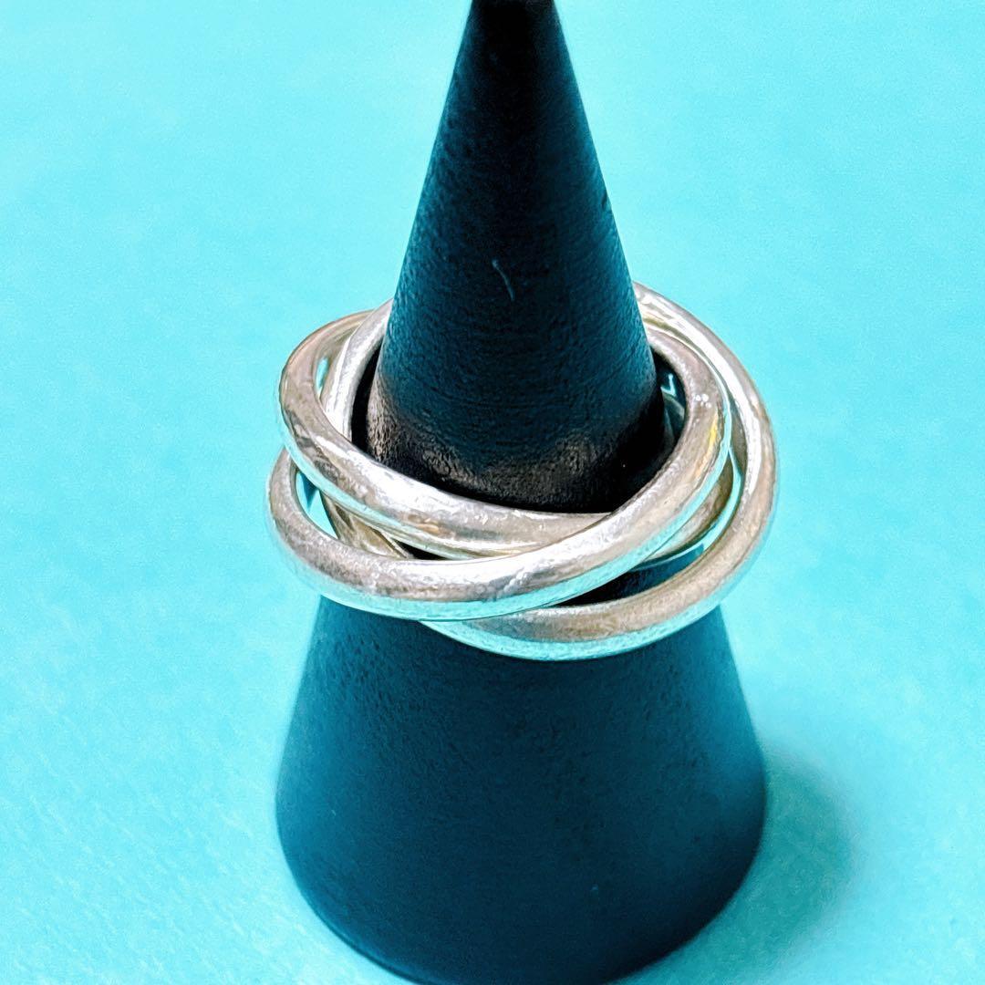 【美品】9号 Tiffany ティファニー トリニティ リング シルバー925