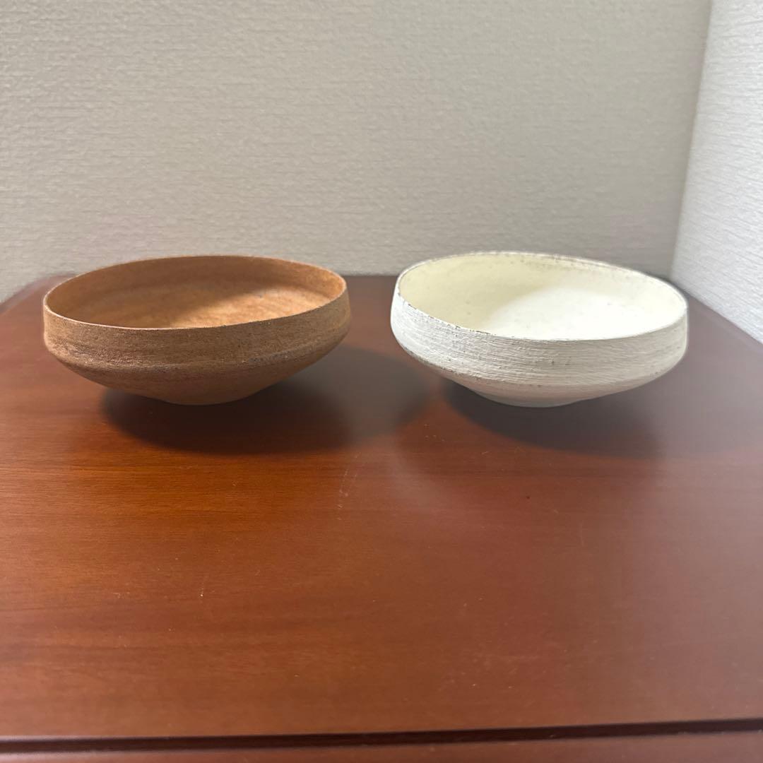 二階堂明弘（akihiro nikaido）焼き締めどら鉢　２個セット