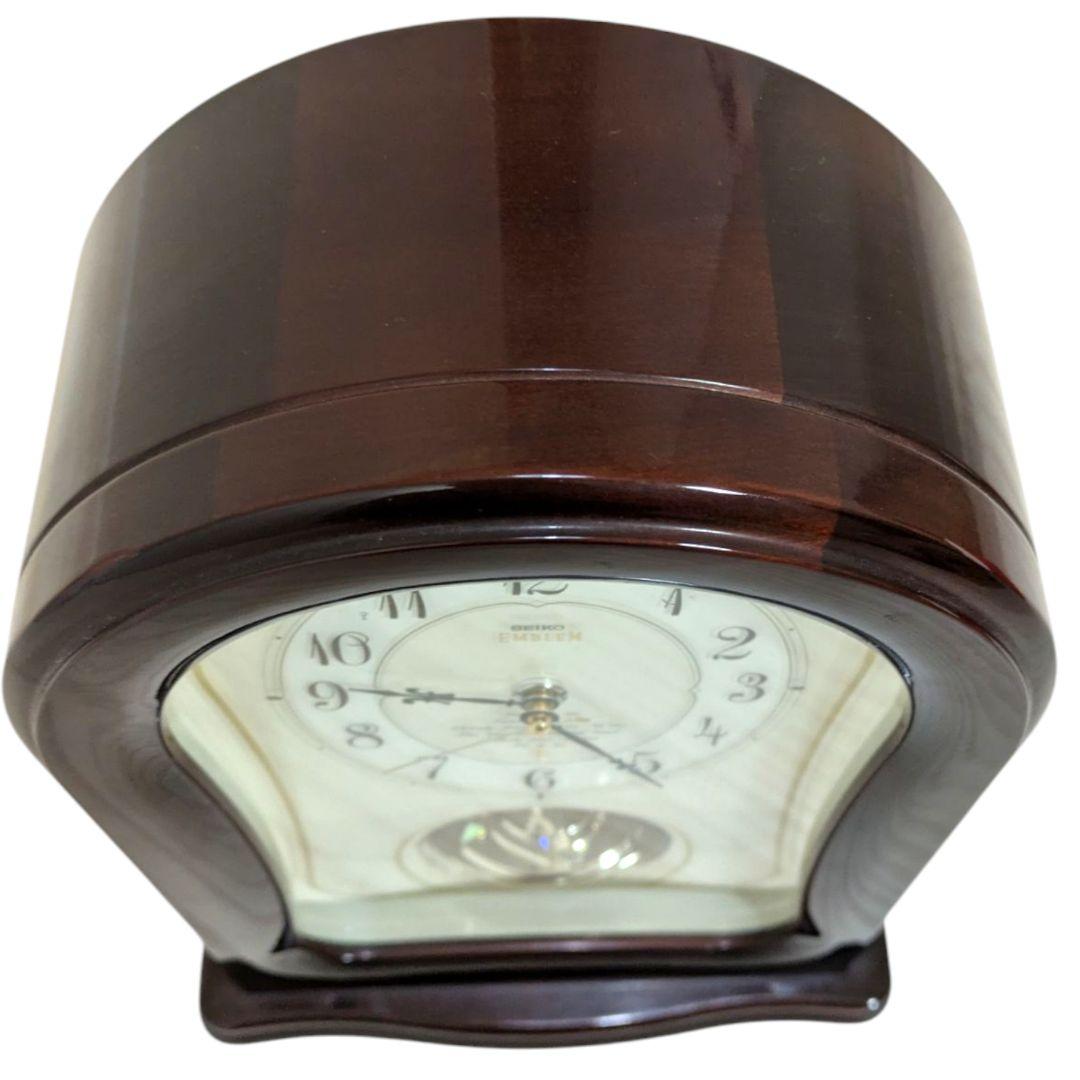 美品 SEIKO HW426B ダークブラウン 高級置時計　エンブレル セイコー