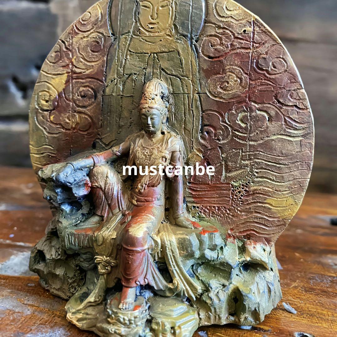 仏教美術 仏像 水月観音像 茶台 茶室 文机 仏堂 装飾品 工芸品 置物