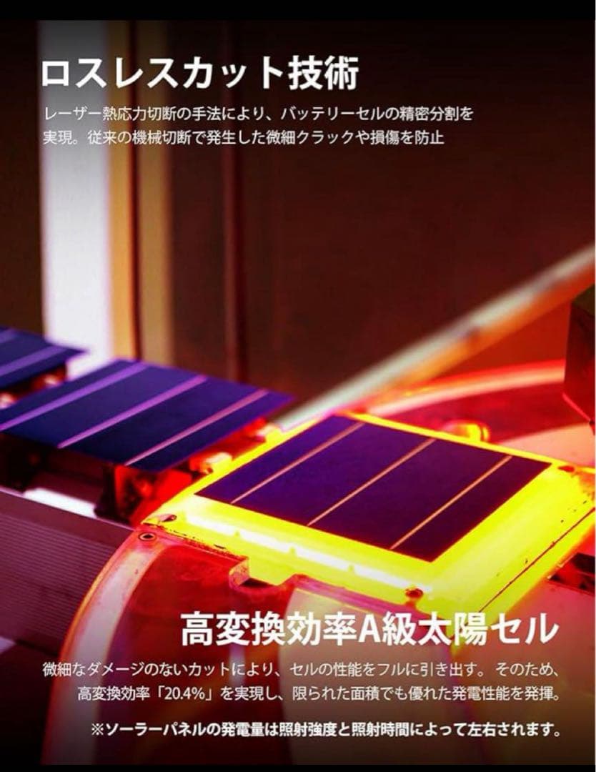 ソーラーパネル 200W 100w*2枚 単結晶 超高効率