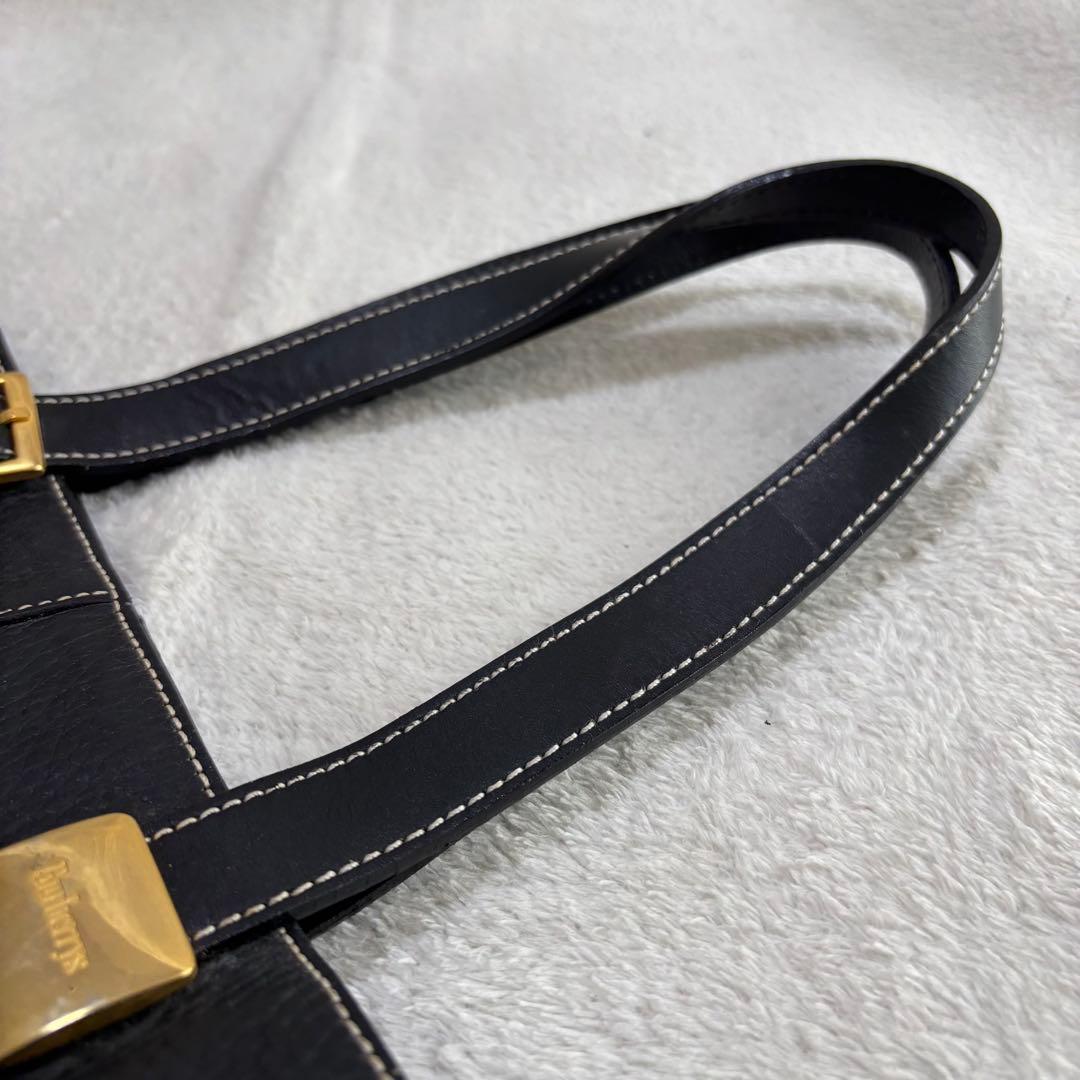 ✨美品✨ BURBERRY バーバリー レザー トートバッグ ブラック 黒 本革