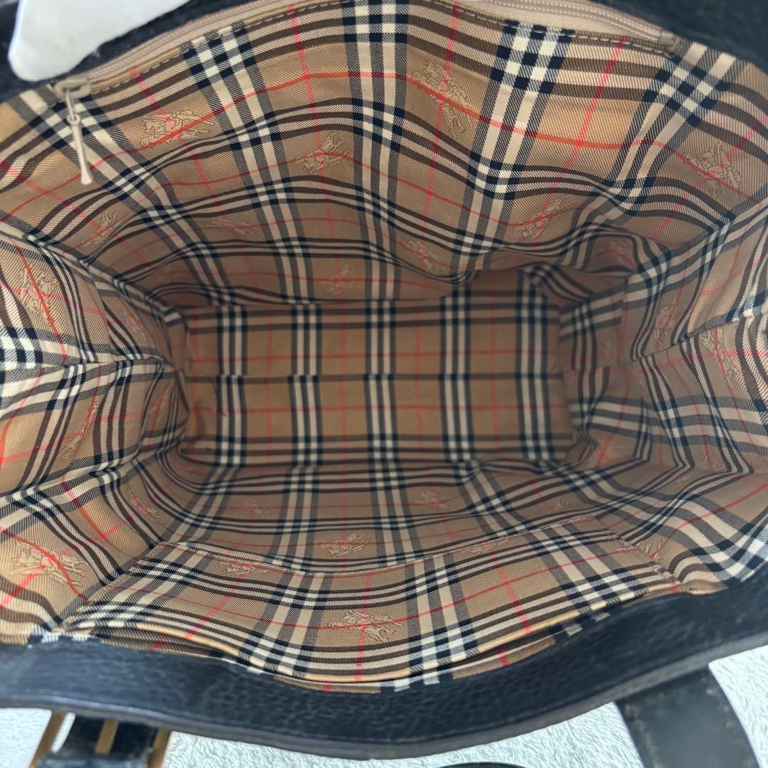 ✨美品✨ BURBERRY バーバリー レザー トートバッグ ブラック 黒 本革