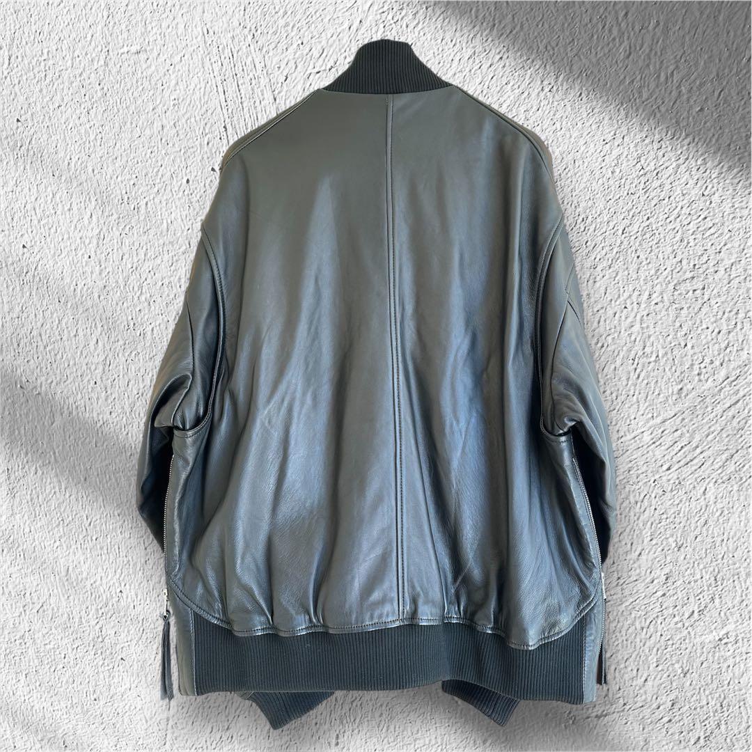 k*4様 ZARA MAISON SPECIAL レザーボンバージャケット M