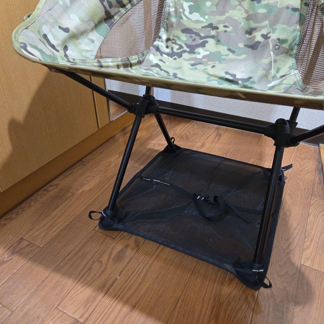 ヘリノックス カモ柄サバンナチェア グランドシート付(グランドシート穴あり)