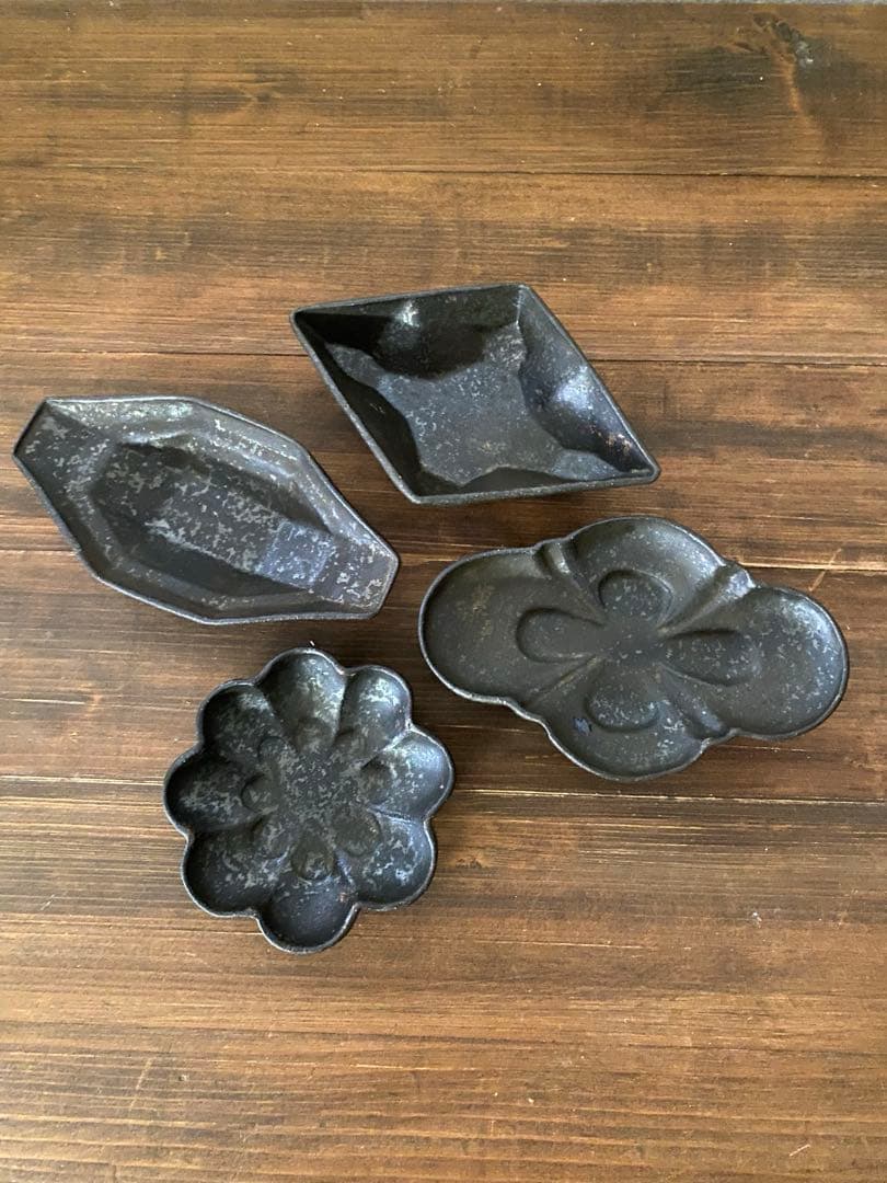 安福由美子　足付き小鉢豆皿4点セット