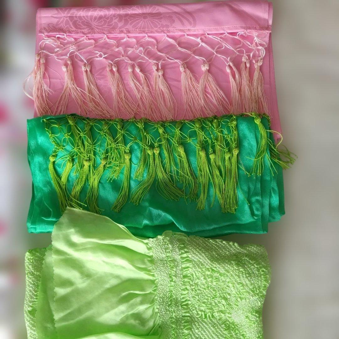 七五三 ・７才女の子　フルセット ・金ラメ入り花柄