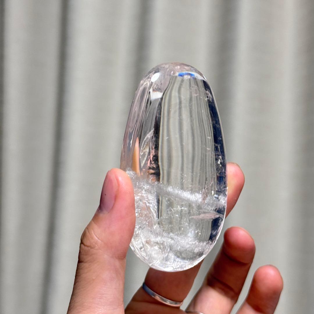 高品質　クリアクォーツ　握り石139.5g 浄化　NO.218