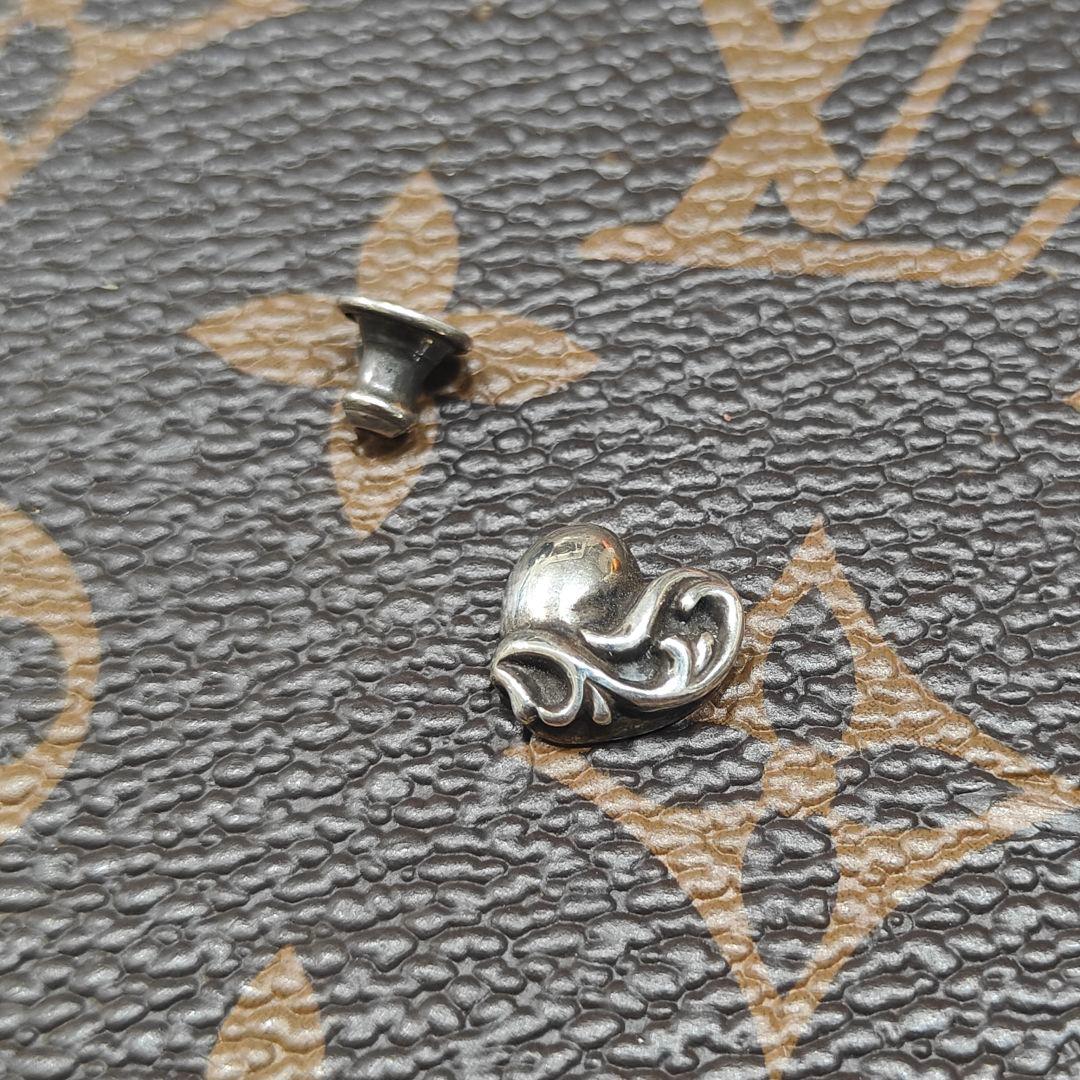 確実正規 クロムハーツ chrome hearts ハート スタッドピアス 片耳