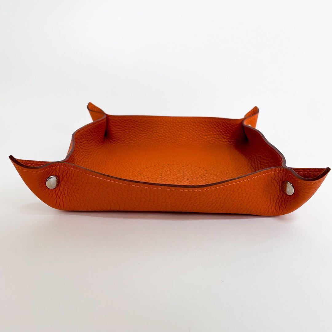 ✨美品✨ HERMES エルメス ヴィドポッシュ 小物入れ レザー オレンジ系