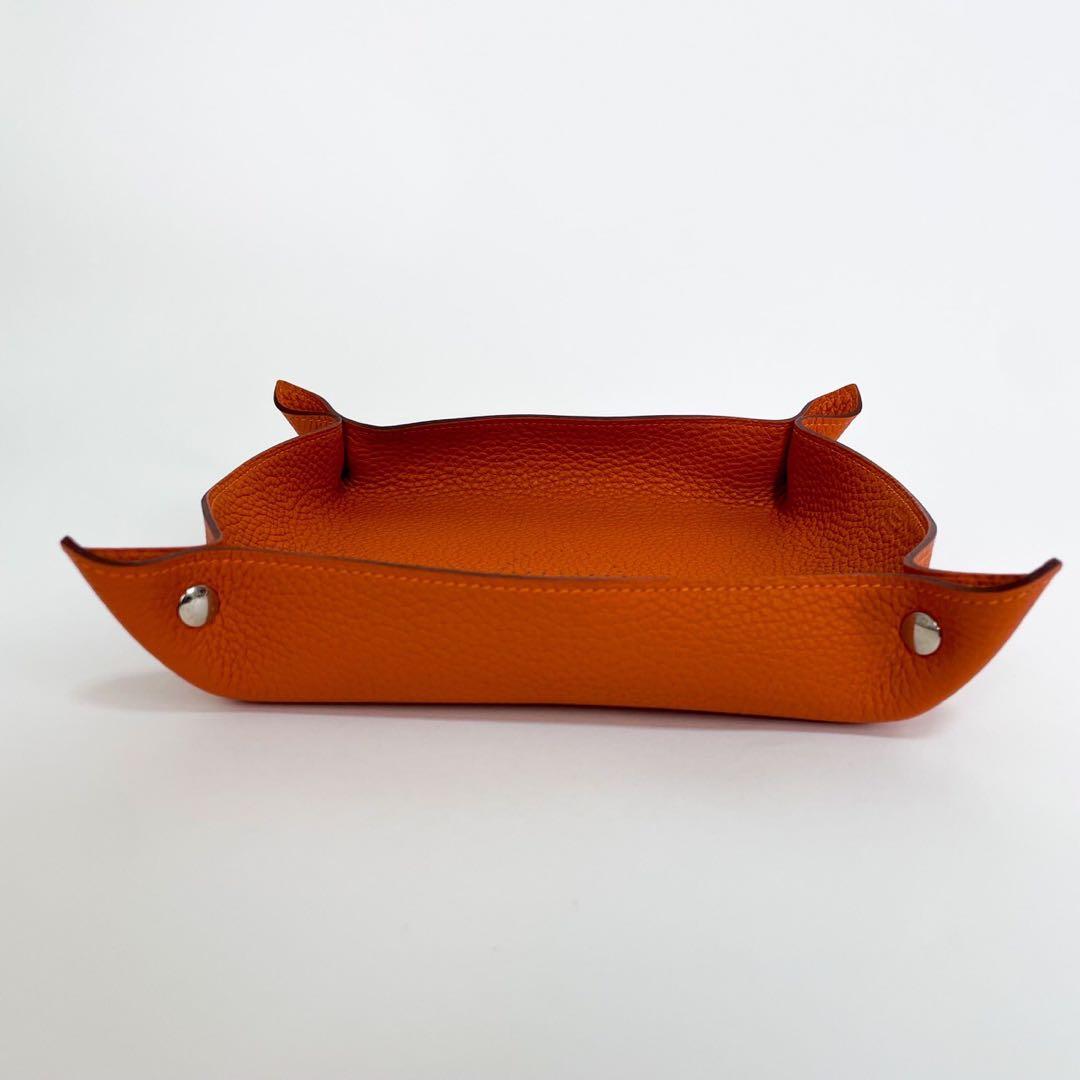 ✨美品✨ HERMES エルメス ヴィドポッシュ 小物入れ レザー オレンジ系