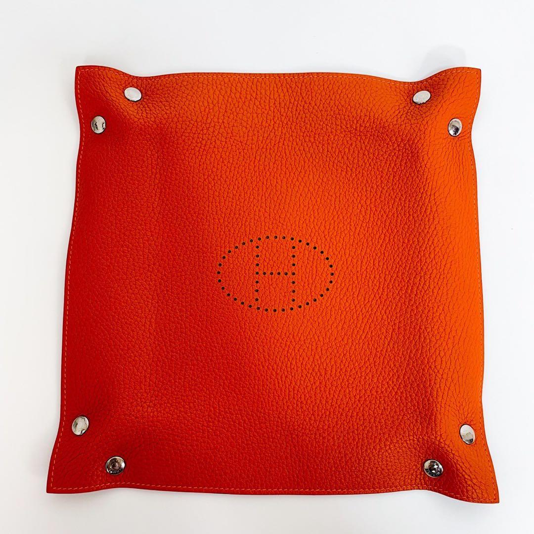 ✨美品✨ HERMES エルメス ヴィドポッシュ 小物入れ レザー オレンジ系