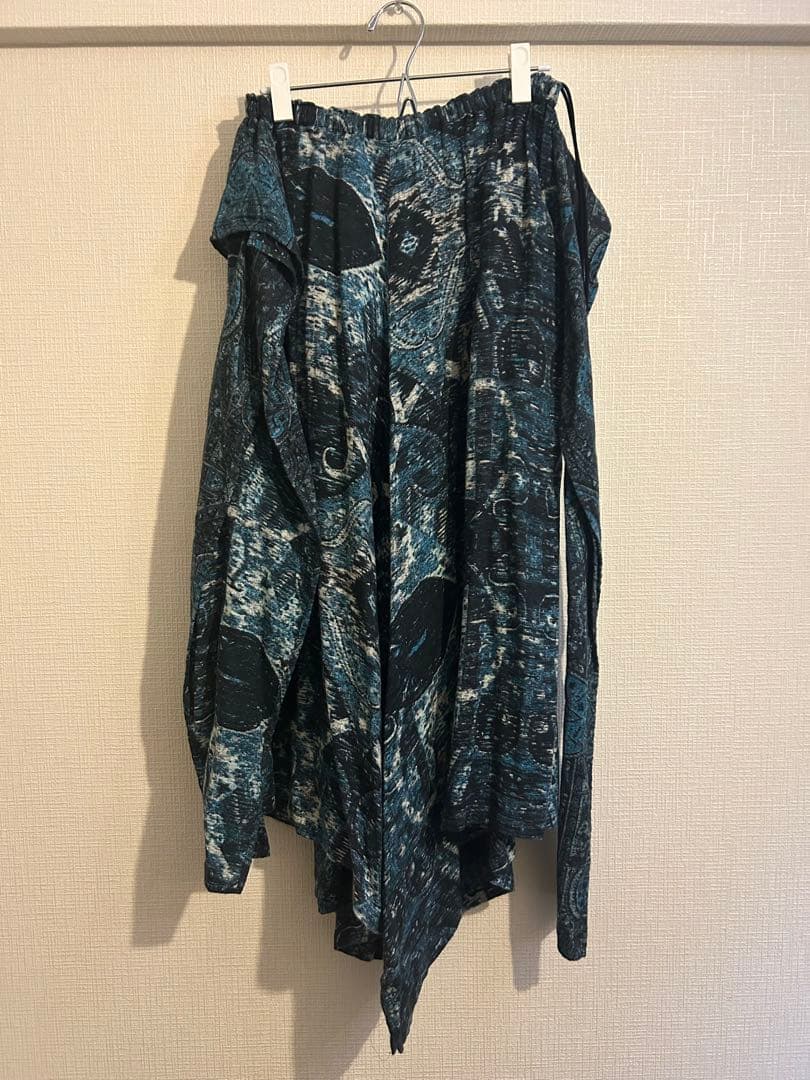 Y's 23SS アンティーク ジャガードプリント ワイドパンツ