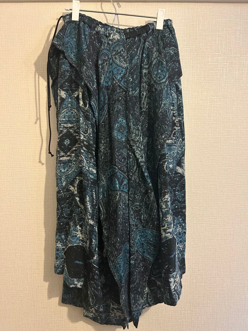 Y's 23SS アンティーク ジャガードプリント ワイドパンツ