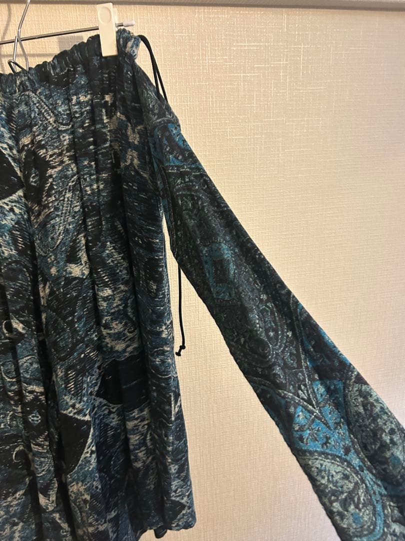 Y's 23SS アンティーク ジャガードプリント ワイドパンツ