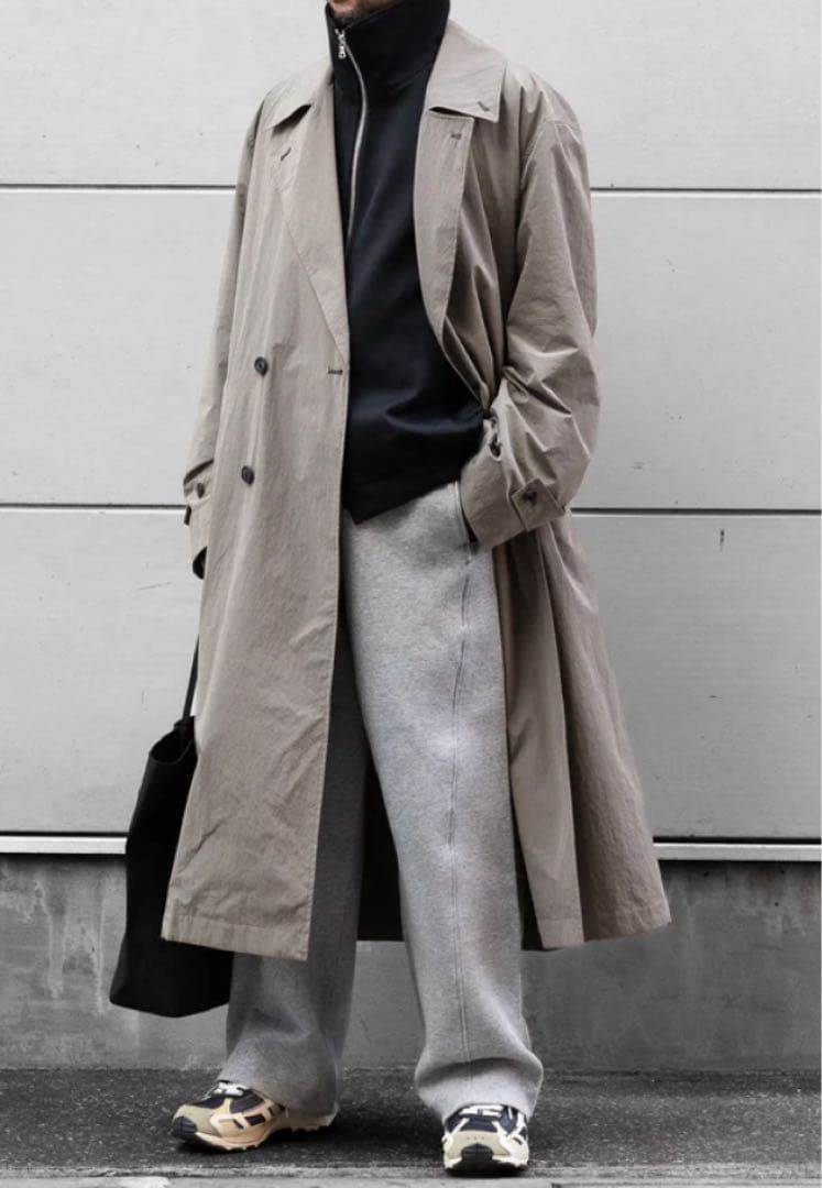 ジャケット・アウター WINDPROOF NYLON DOUBLE BREASTED COAT