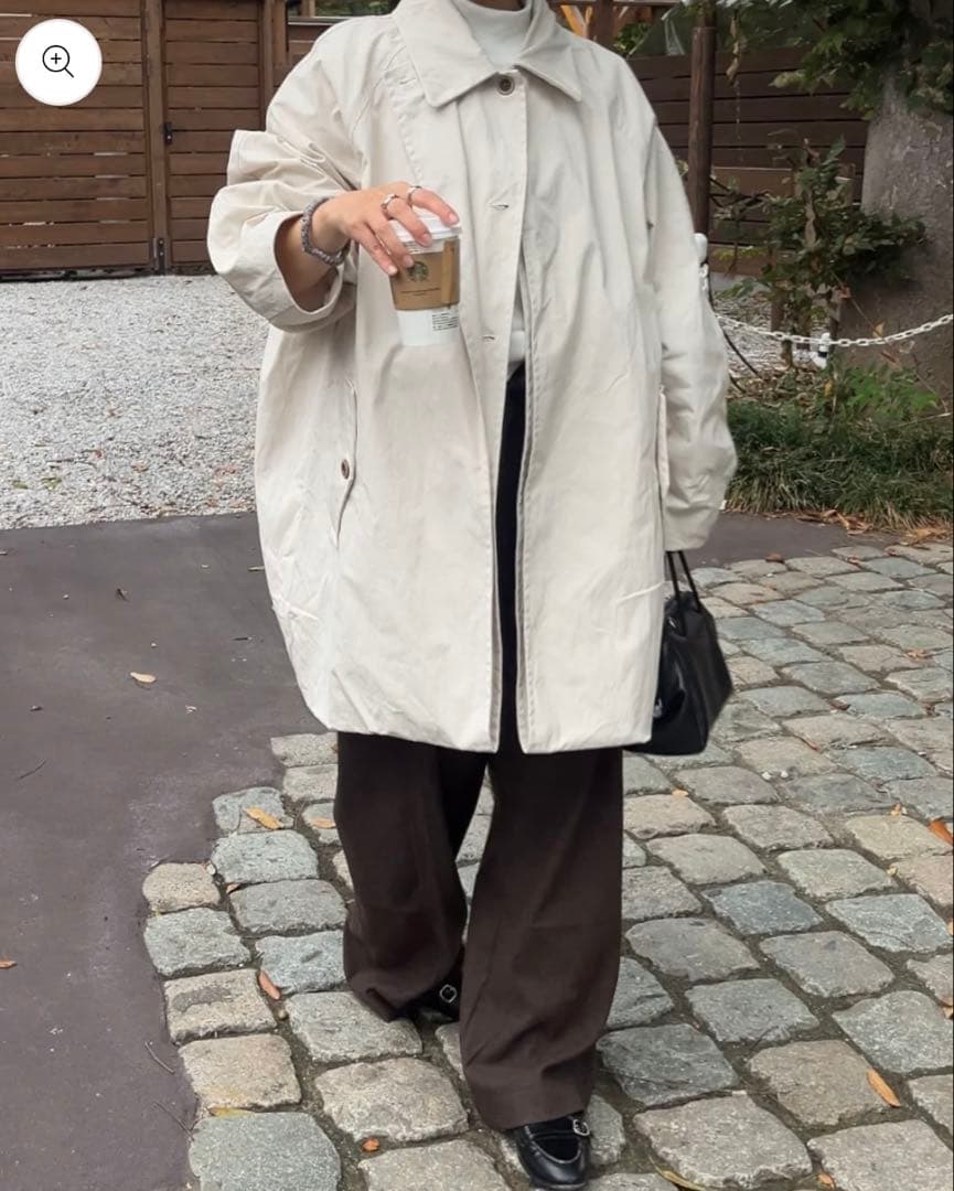 ジャケット・アウター Cotton Nylon Over Collar Jacket ivory