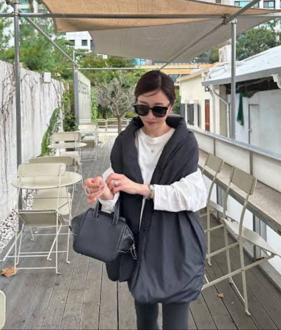 YONFA コクーンダウンジャケット ブラック　Sサイズ