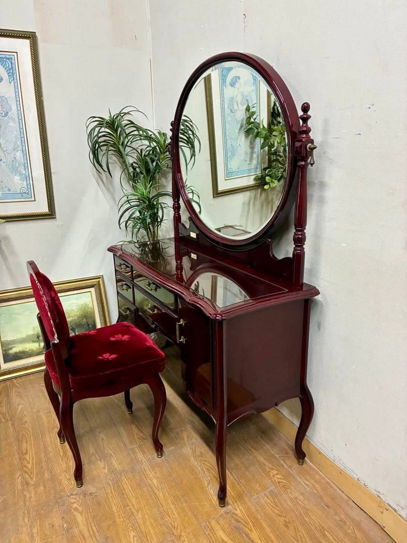 管461☆フランスミラー☆アンティーク☆ヨーロピアンスタイル☆ドレッサー