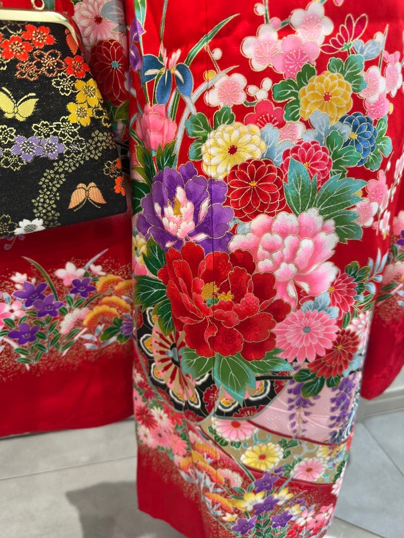 正絹　着物　フルセット　七五三　7歳