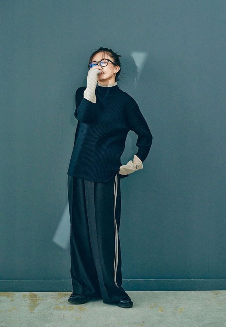 ANIECA 現行 Bicolor Rib Knit/バイカラー リブ ニット