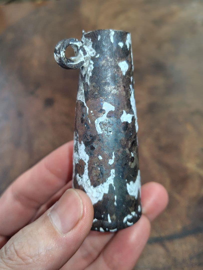 大山求さん　作品　2点セット　作家　鉄 皿　一輪挿し