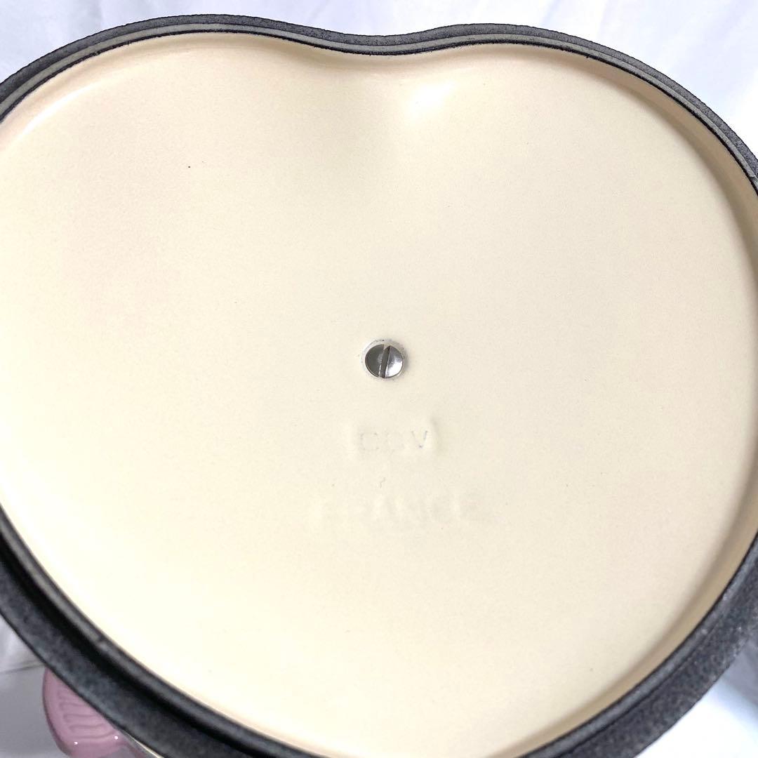 ル・クルーゼ ハート型 ココット両手鍋 ココットダムール ピンク