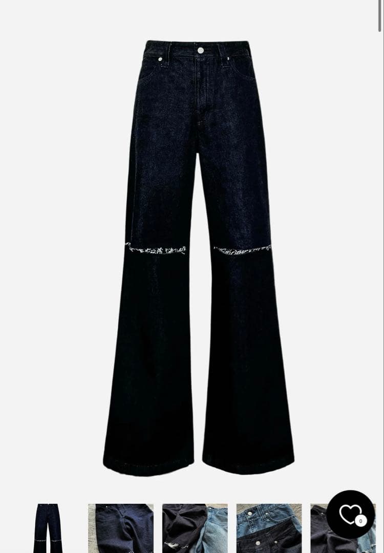 sheller新品未使用ダークブルーストレートデニム パンツ　ハイウエスト